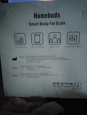 ⚖️ NEW Homebuds Smart Body Fat Scale - Bluetooth Digital Bathroom Scale ⚖️